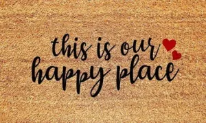 18" x 30" THIS IS OUR HAPPY PLACE Non-slip Outdoor Door Mat