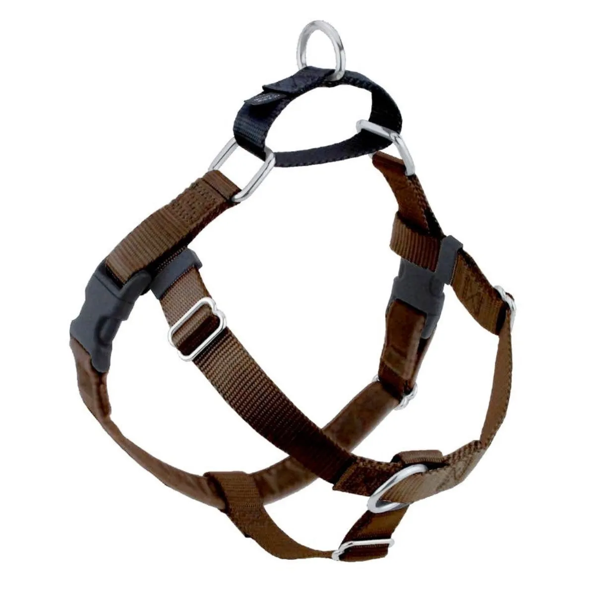 2 Hounds Design Brown Freedom No-Pull 5/8" Small Dog Harness