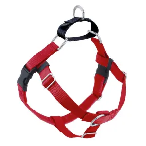 2 Hounds Design Red Freedom No-Pull Dog Harness 1" Medium 24"-28"