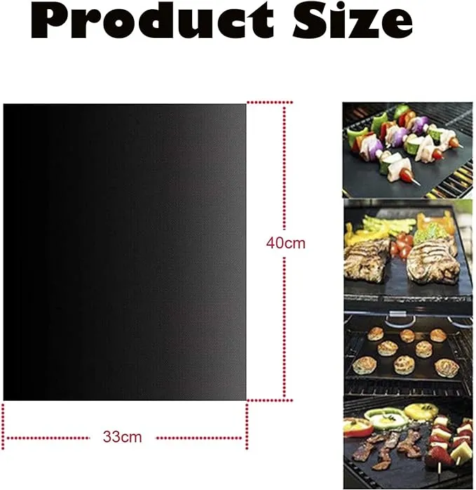 5pcs Oven Liners BBQ Mats for Gas Grill Reusable Oven Liners for Bottom of Oven Oven Mats for Bottom of Oven Oven Liners for Bottom of Fan Assisted Ovens Washable(Black)