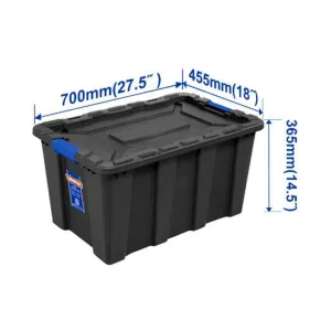 80Liters Stackable Plastic Container - Black WTB3380