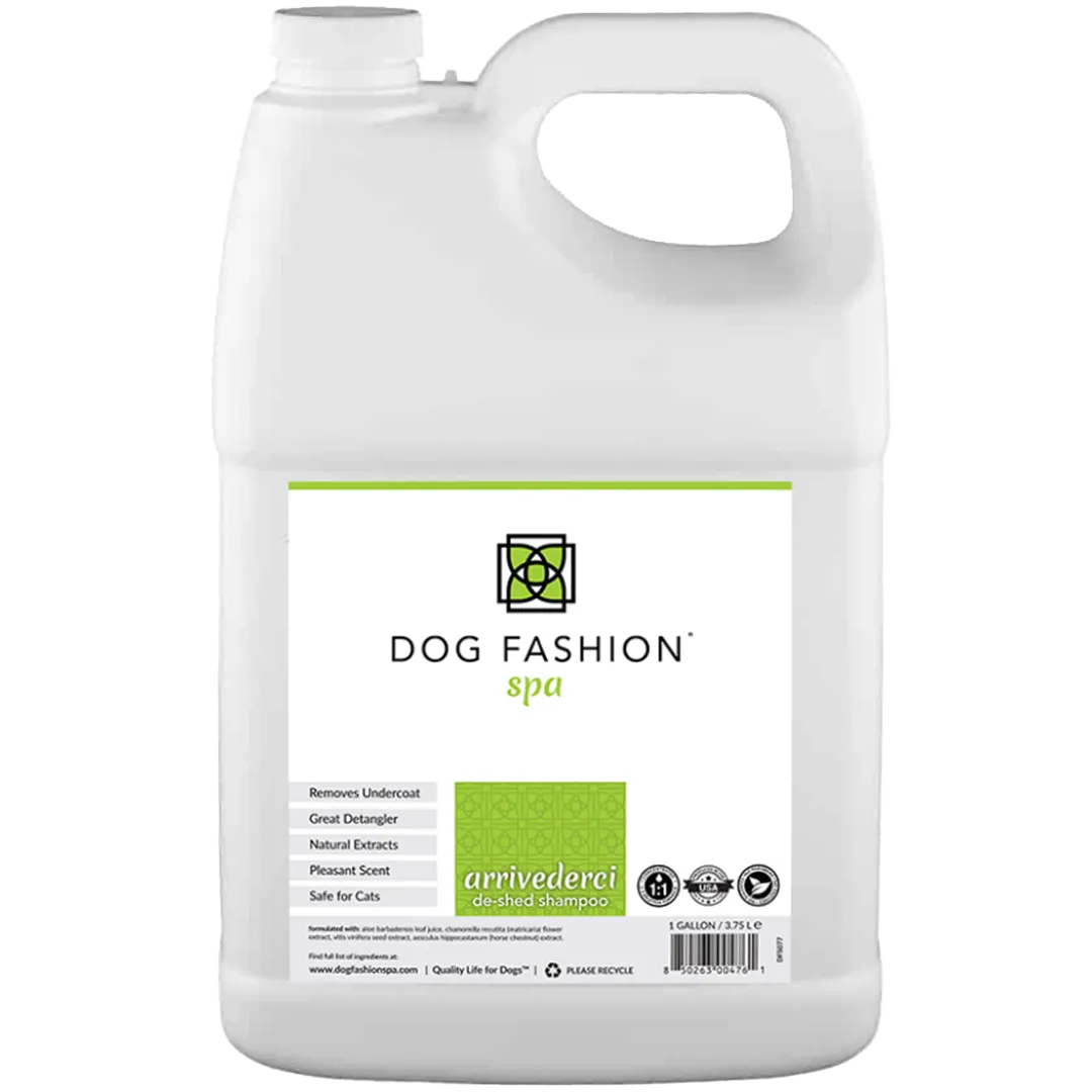 Arrivederci De-Shedding Gallon Shampoo and Conditioner Bundle Buy 3 Get 1 Free by Dog Fashion Spa