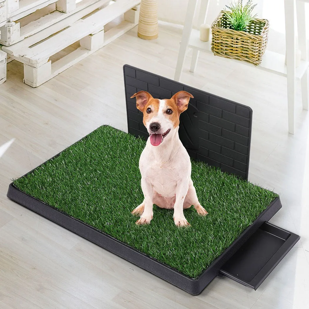 Artificial Grass Puppy Training Potty With Splash Proof Wall