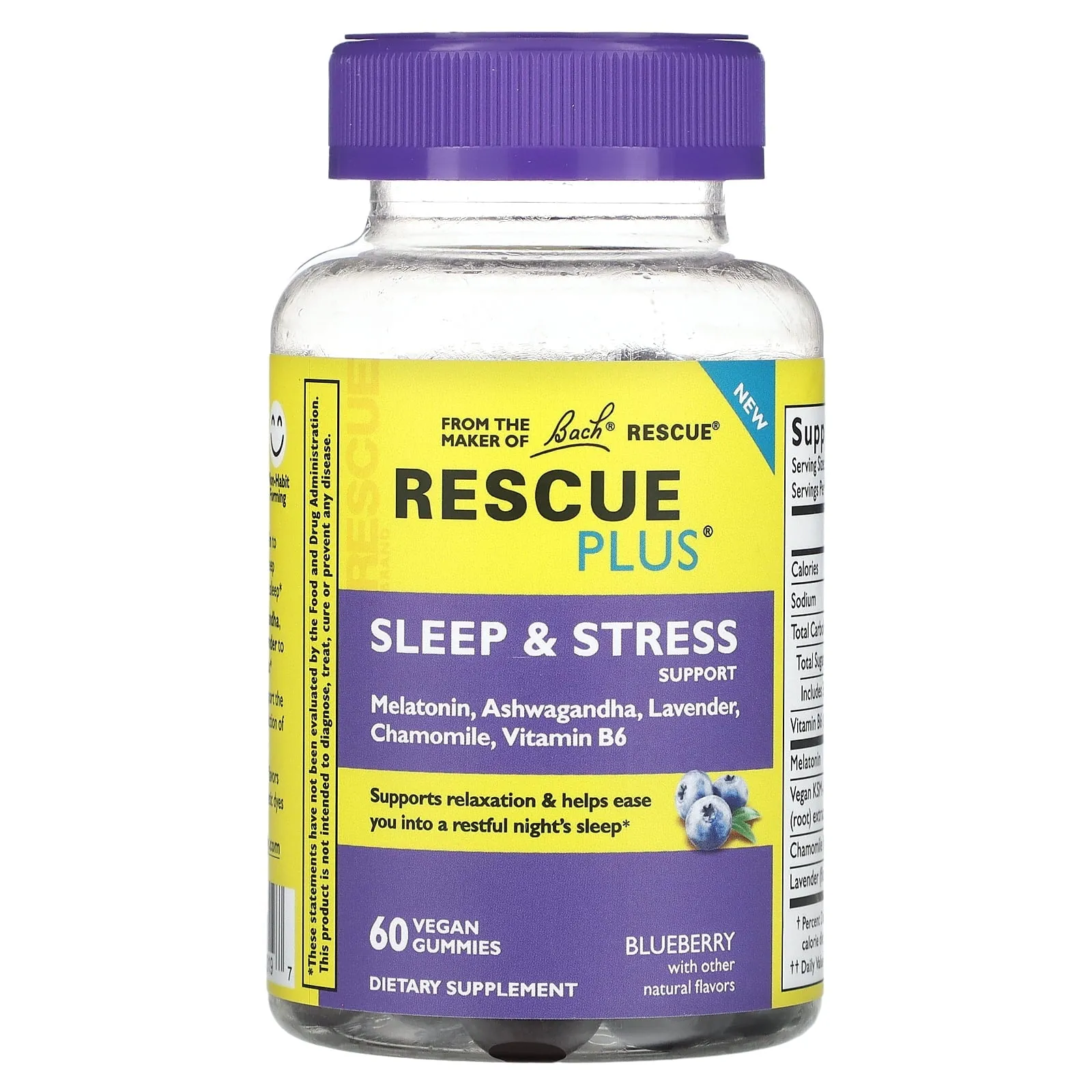 Bach Rescue Plus Sleep & Stress Gummies 60ct