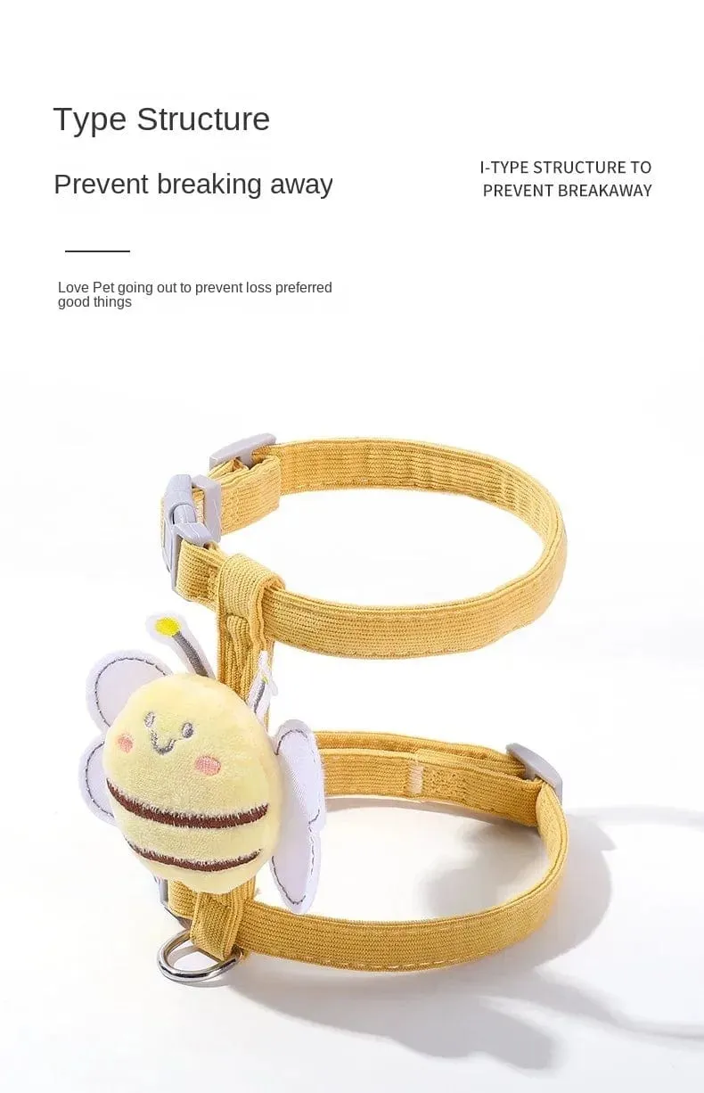 Bee-themed Cat Harness and Leash