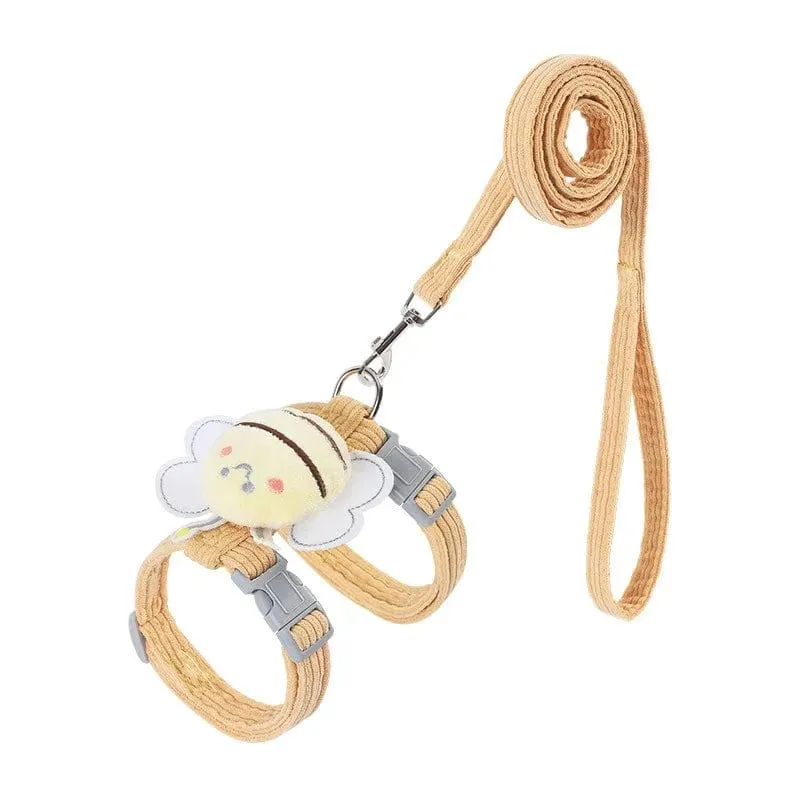 Bee-themed Cat Harness and Leash