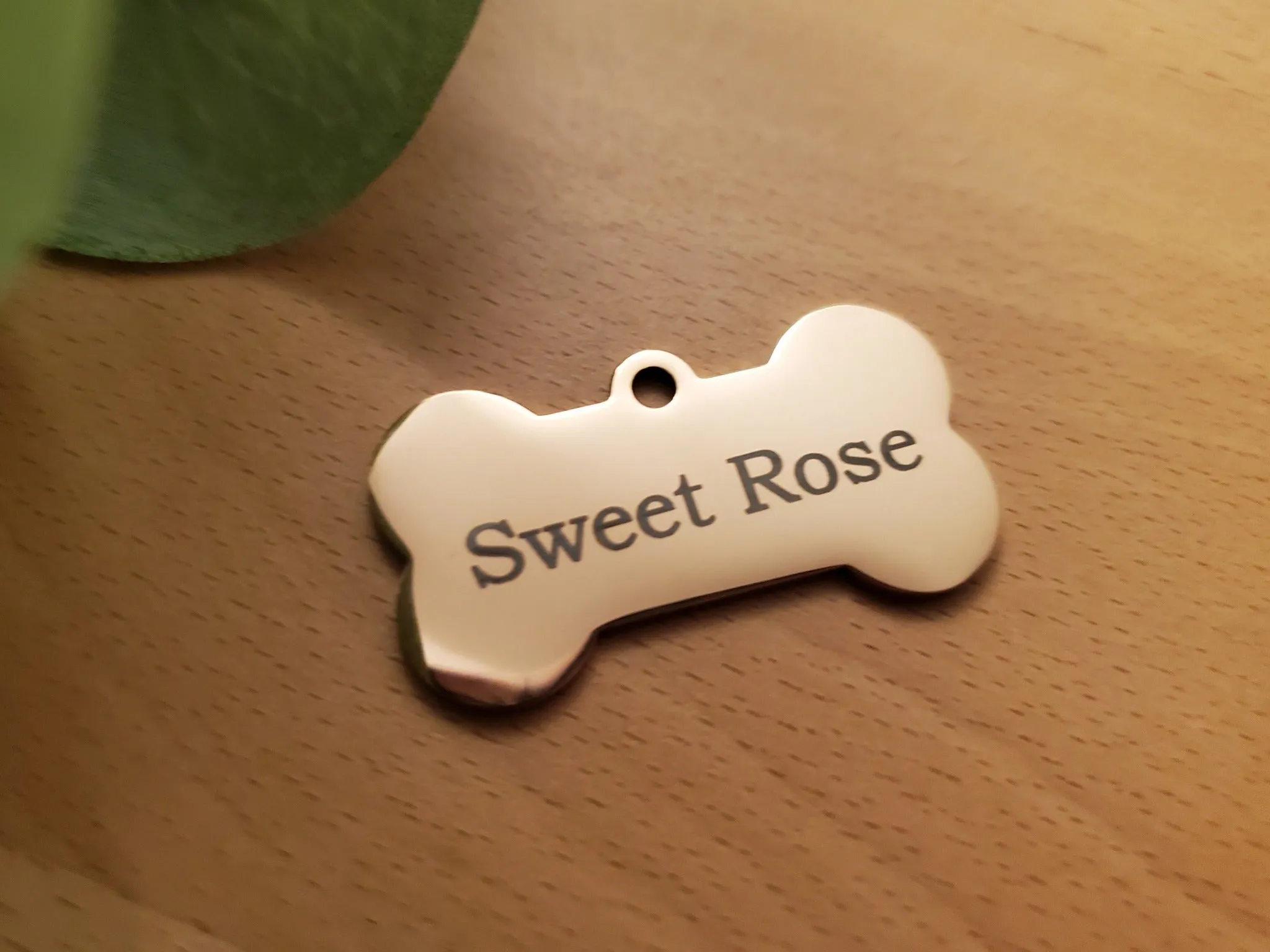 Blue Bone Pet Tag | Laser Engraved Dog Tag Stainless Steel