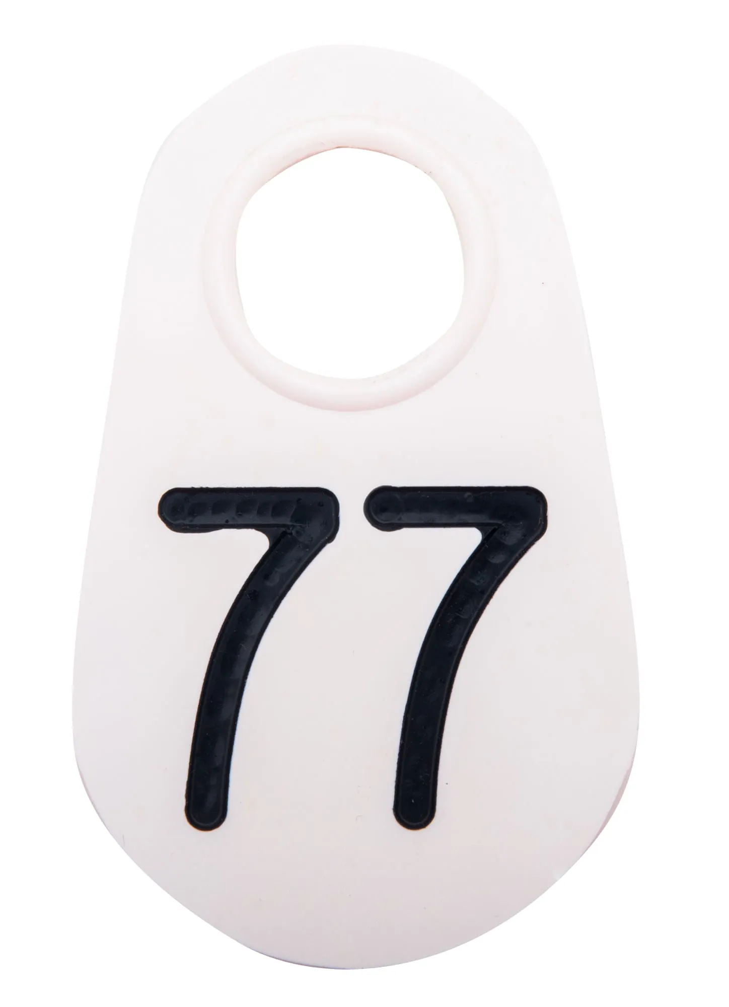 Bock's Nylon Numbered Identification Tags 1-100, Single Tag, White