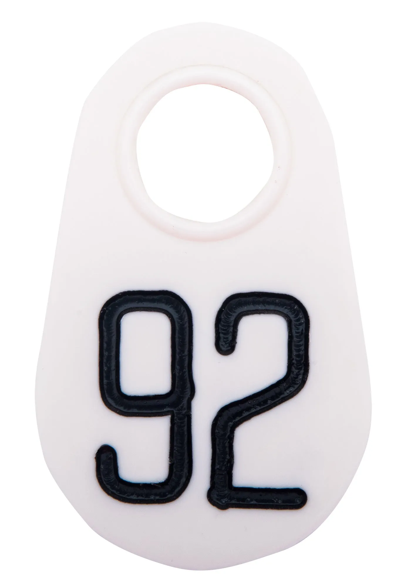 Bock's Nylon Numbered Identification Tags 1-100, Single Tag, White