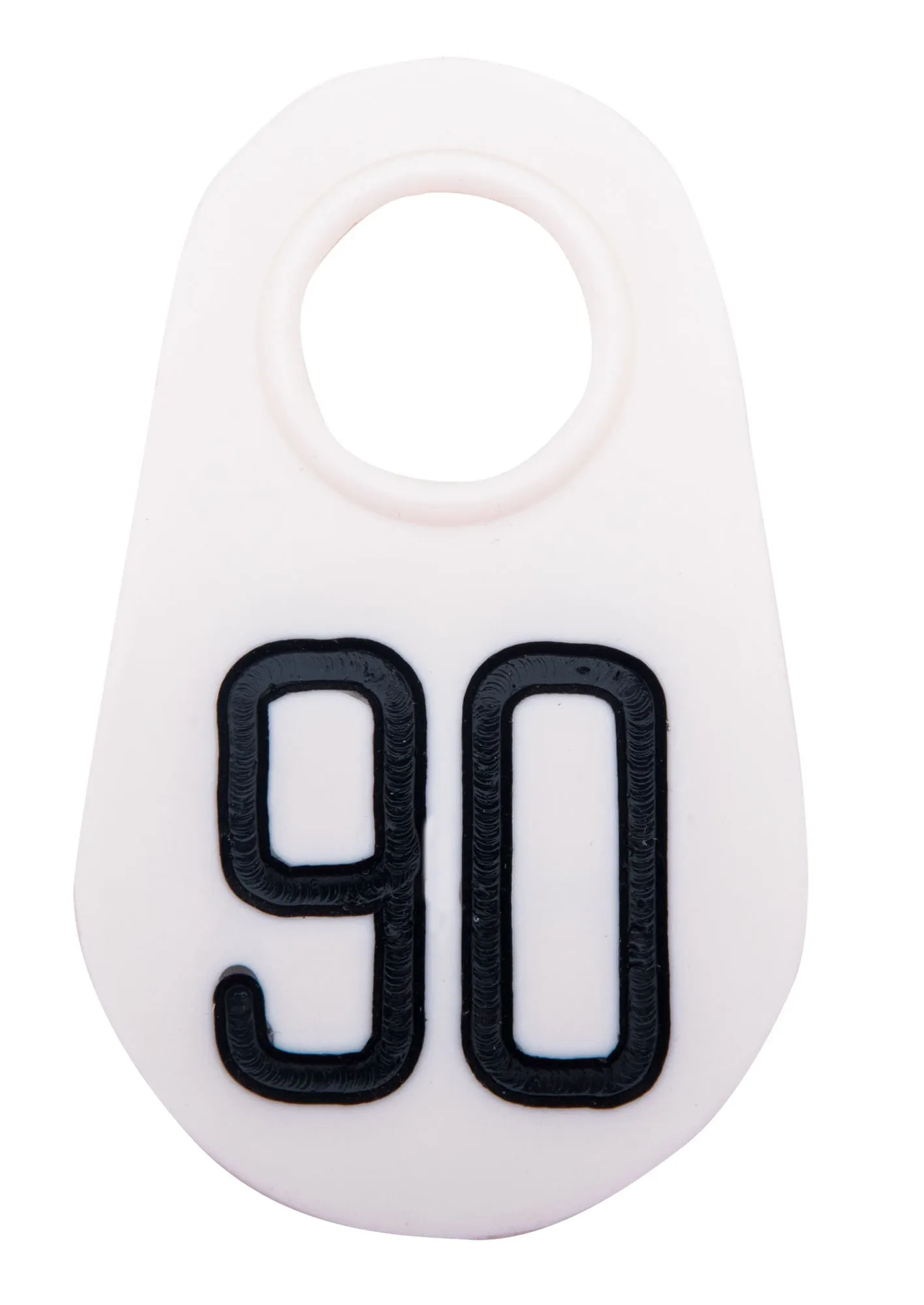 Bock's Nylon Numbered Identification Tags 1-100, Single Tag, White