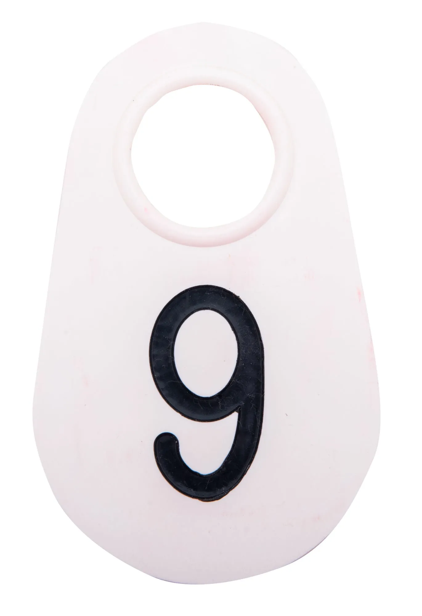 Bock's Nylon Numbered Identification Tags 1-100, Single Tag, White