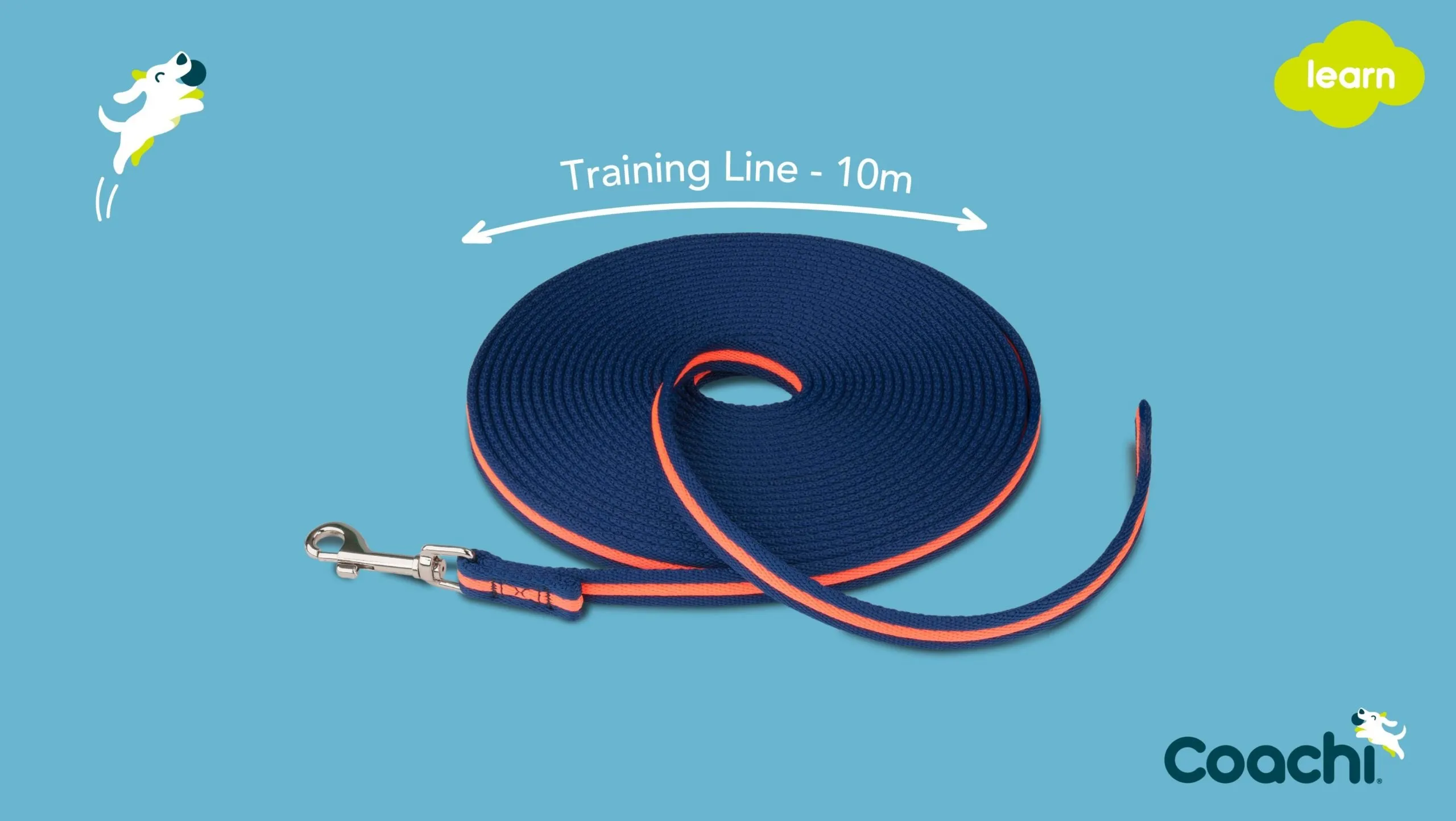 Coachi Training Line Navy & Coral 10m