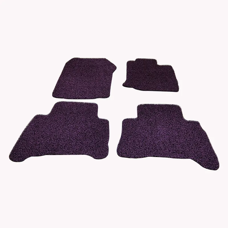 Custom Floor Mats suits Toyota Prado 150 2013-7/2024 Front & Rear (Auto Trans) Rubber Composite PVC Coil Set of 4 Purple