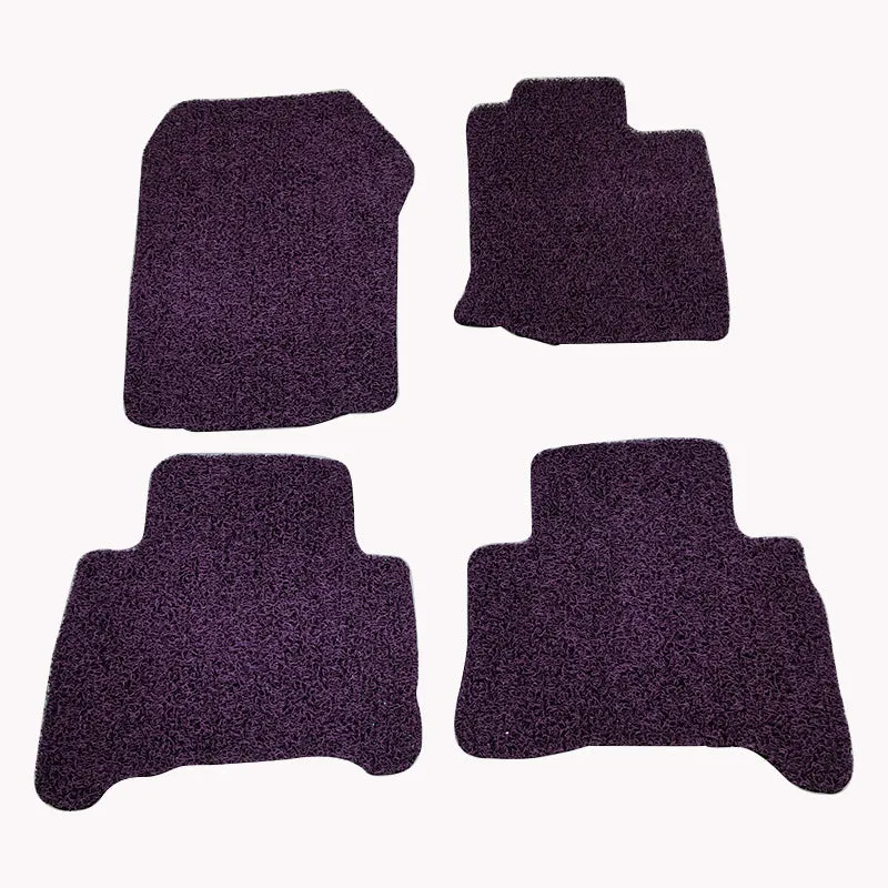 Custom Floor Mats suits Toyota Prado 150 2013-7/2024 Front & Rear (Auto Trans) Rubber Composite PVC Coil Set of 4 Purple