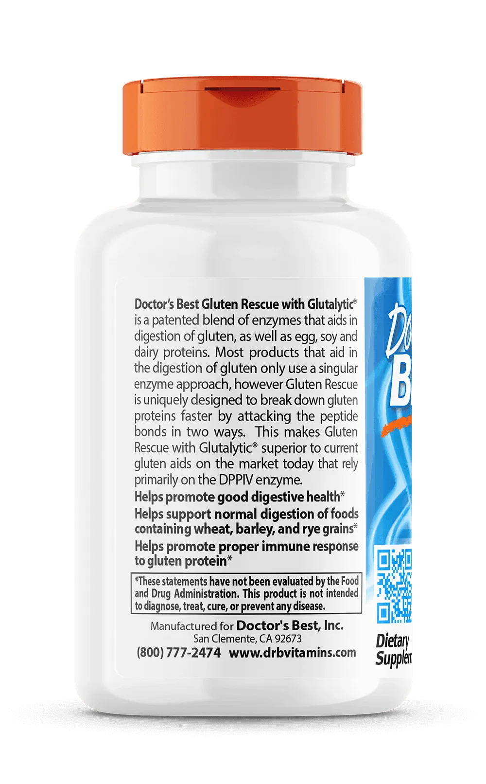 Doctor's Best Gluten Rescue with Glutalytic, 60 vcaps