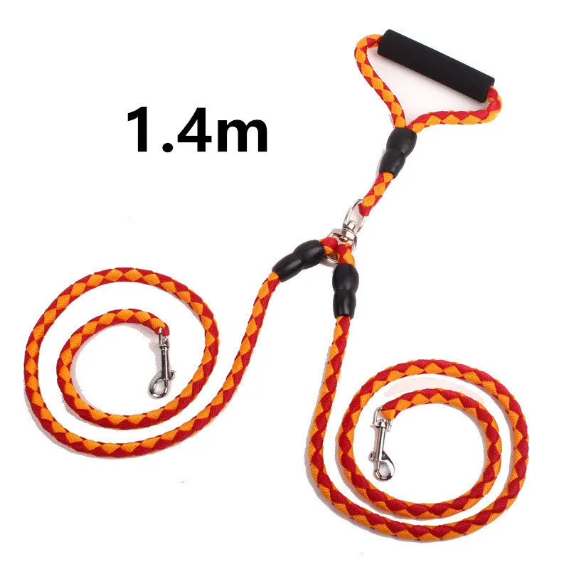 Double-Ended Traction Rope for Walking the Dog