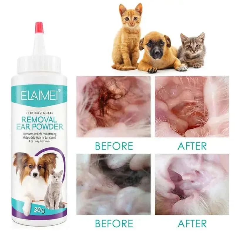 Ear Powder Pet Ear Cleaner Pet Ear Hair Removing Powder Healthy Care