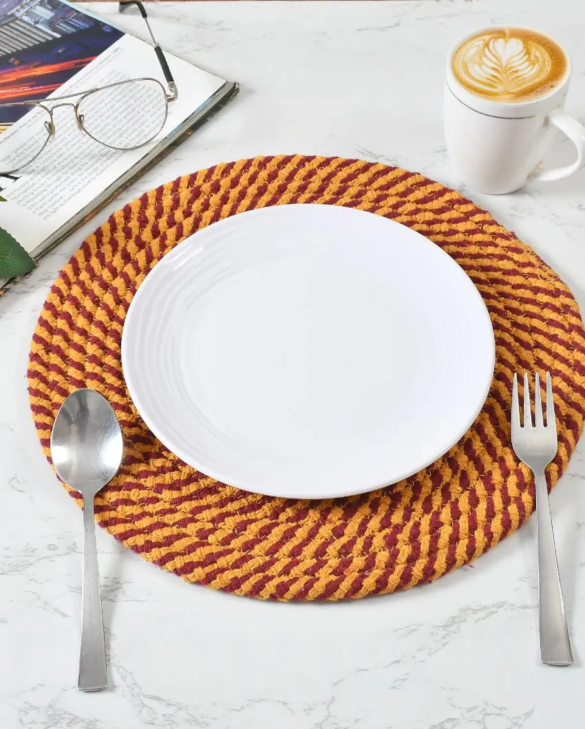 Elegant Cotton Table Mats Enhance Your Table with Understated Luxury | Set of 4