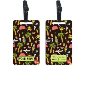 Fancy Custom Bag Tag Holders Set of 2 Identification for Suitcase