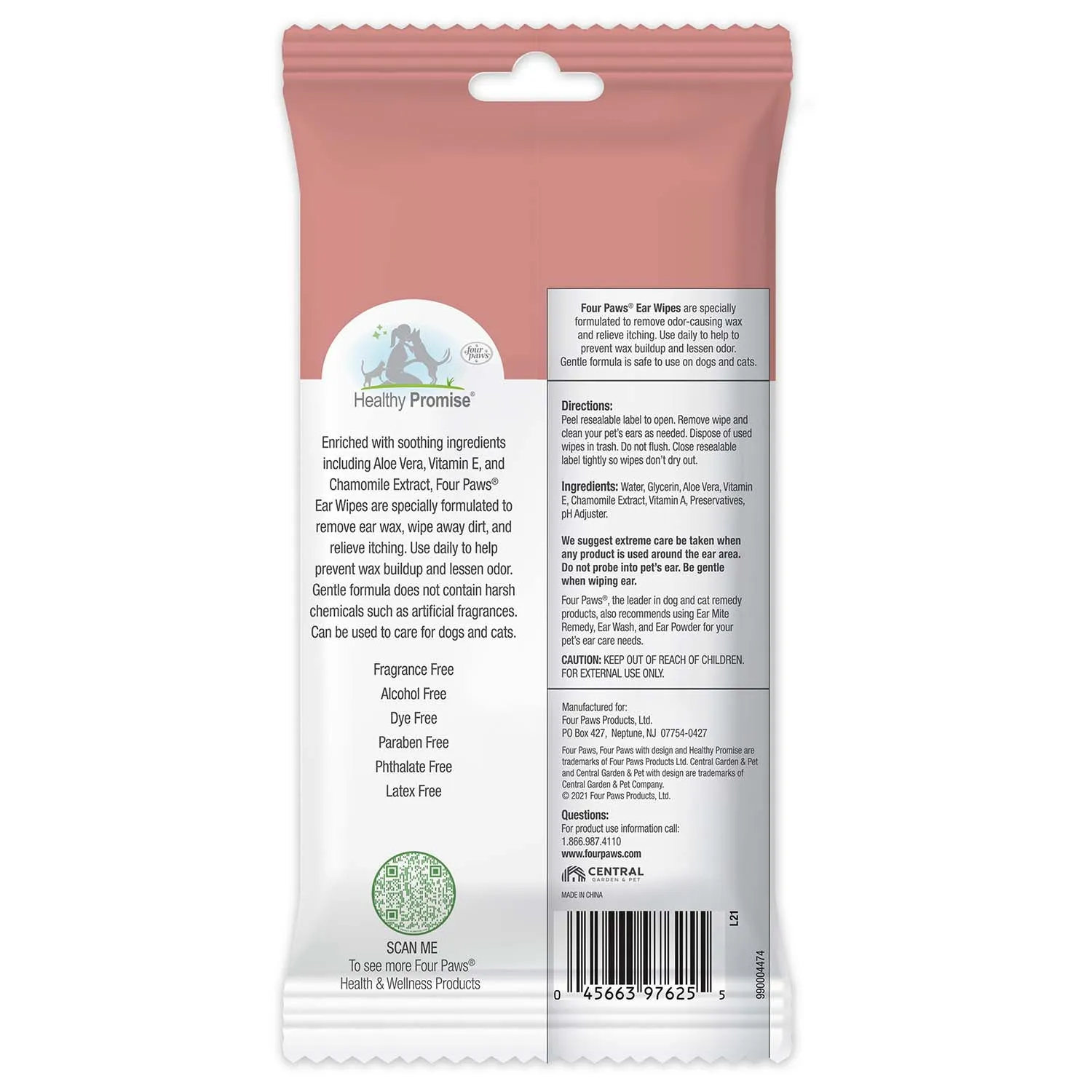 Healthy Promise Cat & Dog Ear Wipes, 35 ct