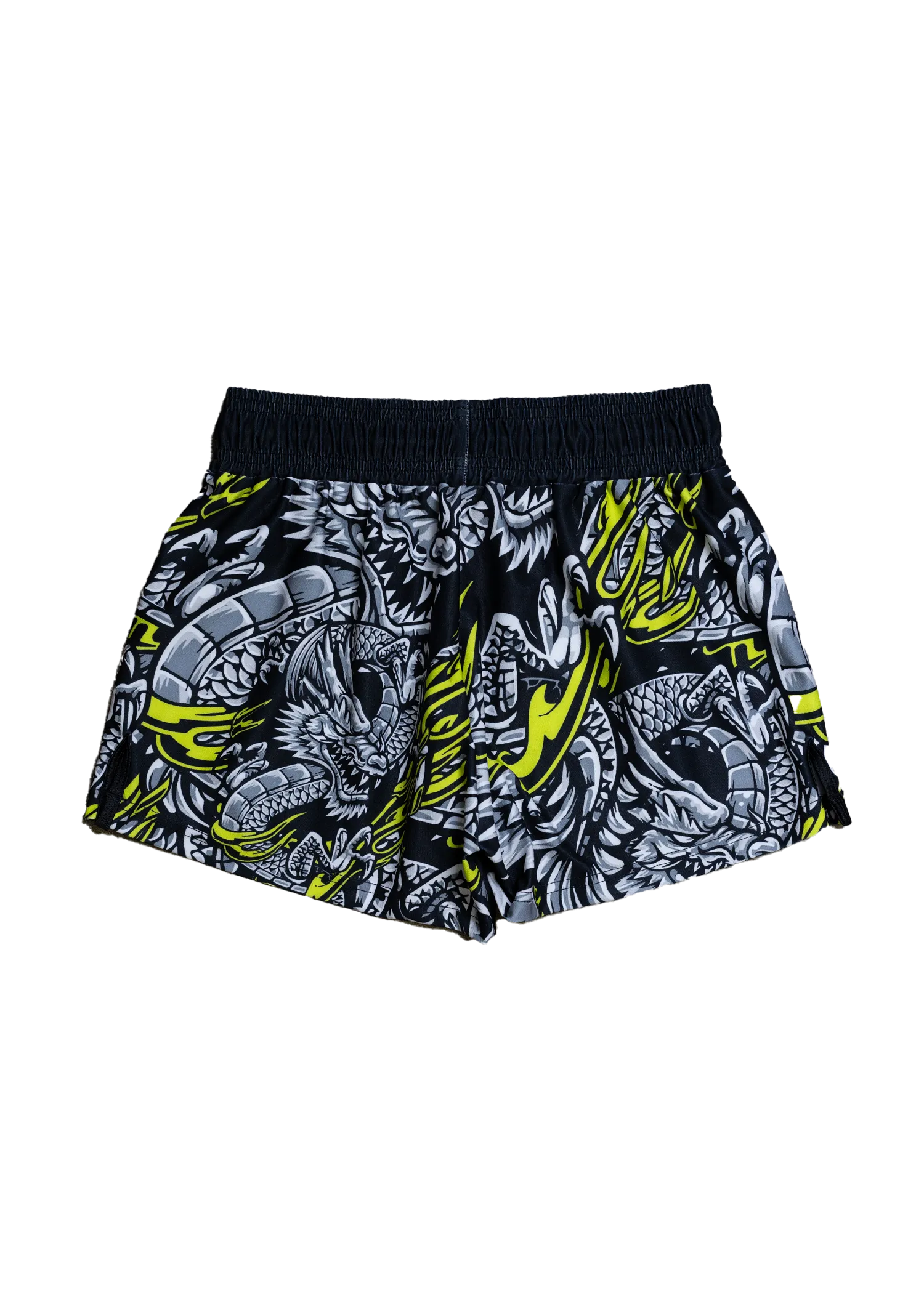 Iron Dragon Women's Fight Shorts (3" Inseam) - Black Acid