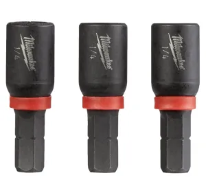 Milwaukee 49-66-4512 Insert Nut Driver, 1/4 in Drive, 1-1/2 in L, 1/4 in L Shank, Hex Shank :CD 3: QUANTITY: 1