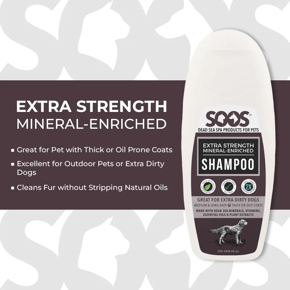 Natural Dead Sea Extra Strength Mineral Rich Pet Shampoo: Dogs & Cats