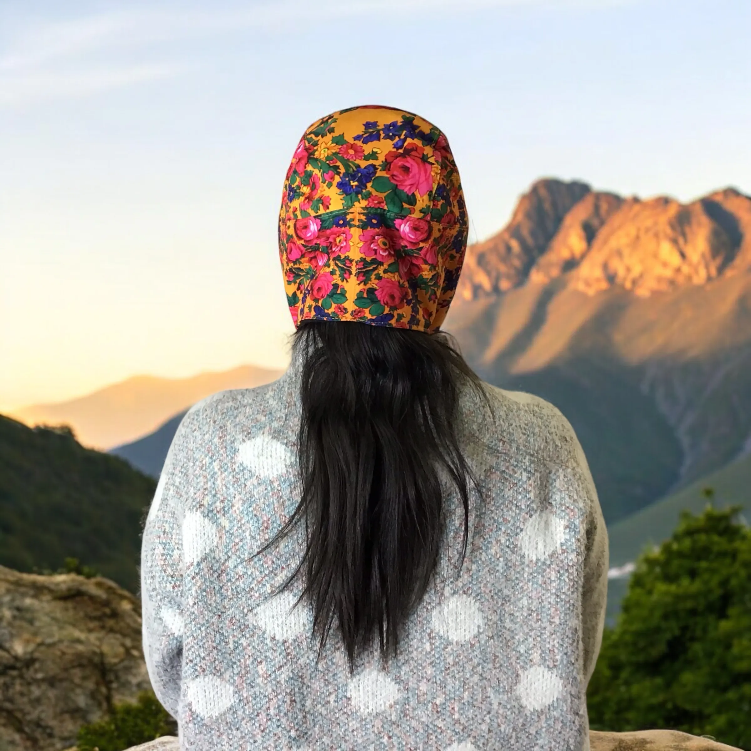 Orange Kookum Hat with Drop-Down Ears