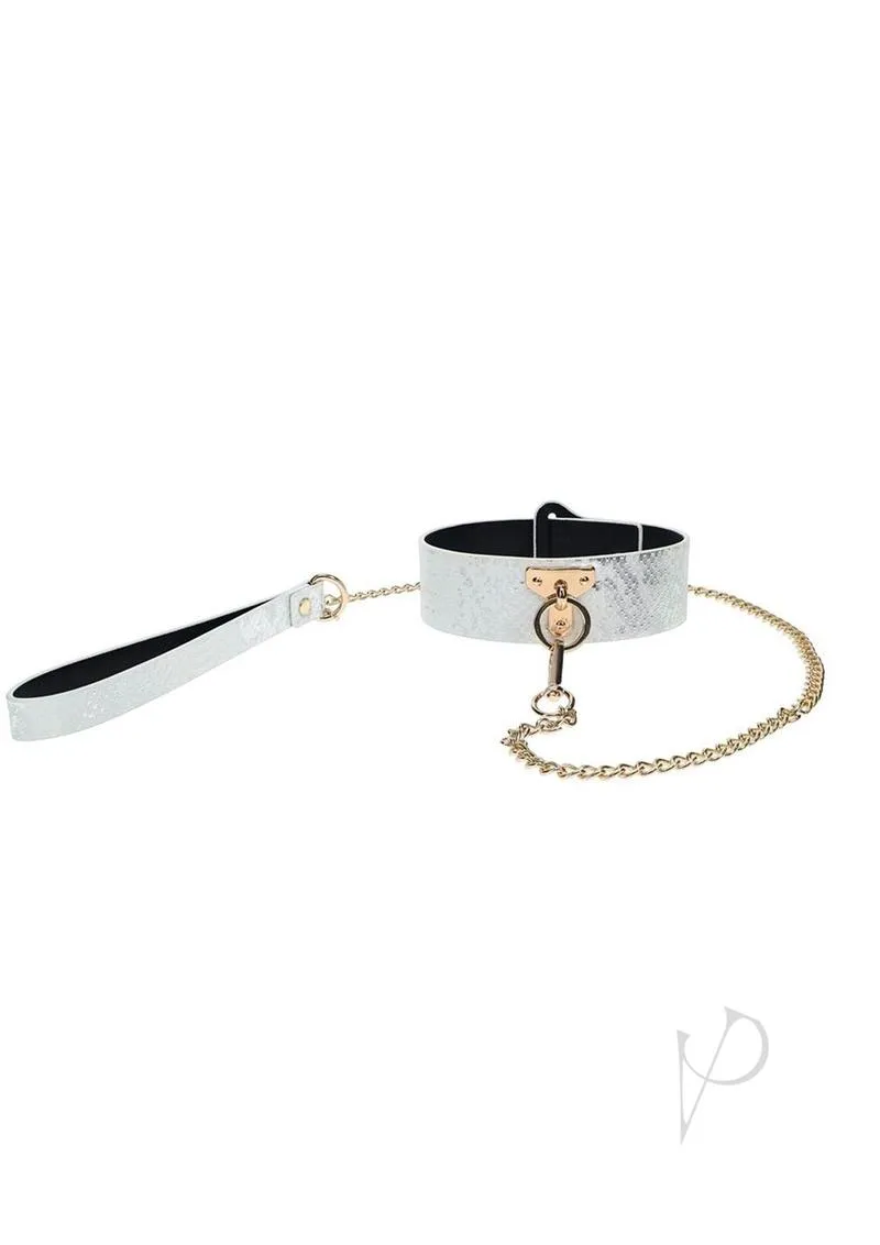 Ouch Florence Coll Collar Leash Wht