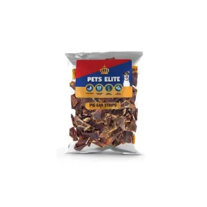 Pets Elite Pig Ear Strip Pack Dog Treat 500g