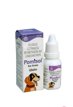 Pomisol ear drops for dogs (pack of 5) 15ml