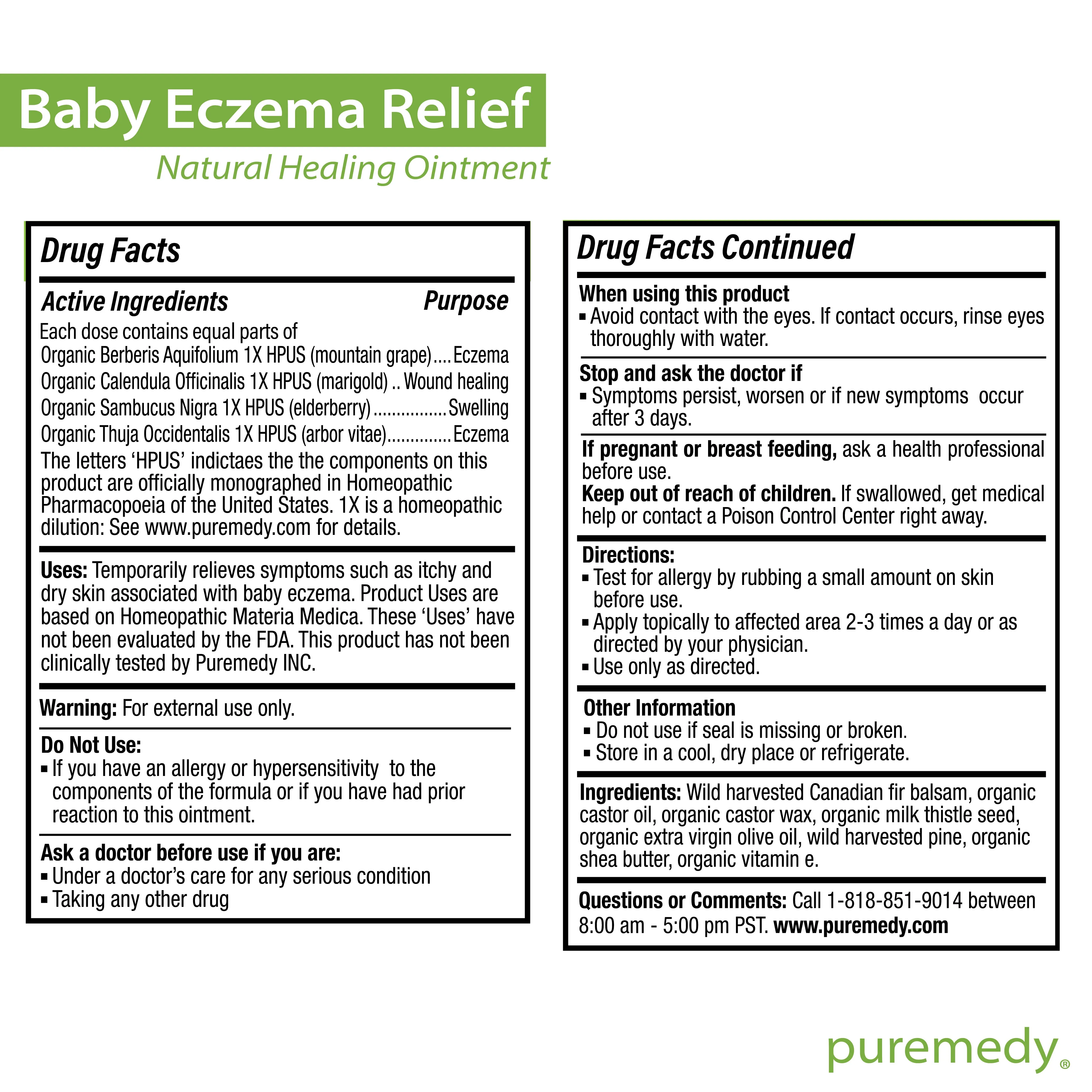 Puremedy Baby Eczema Relief All, 2 Ounce