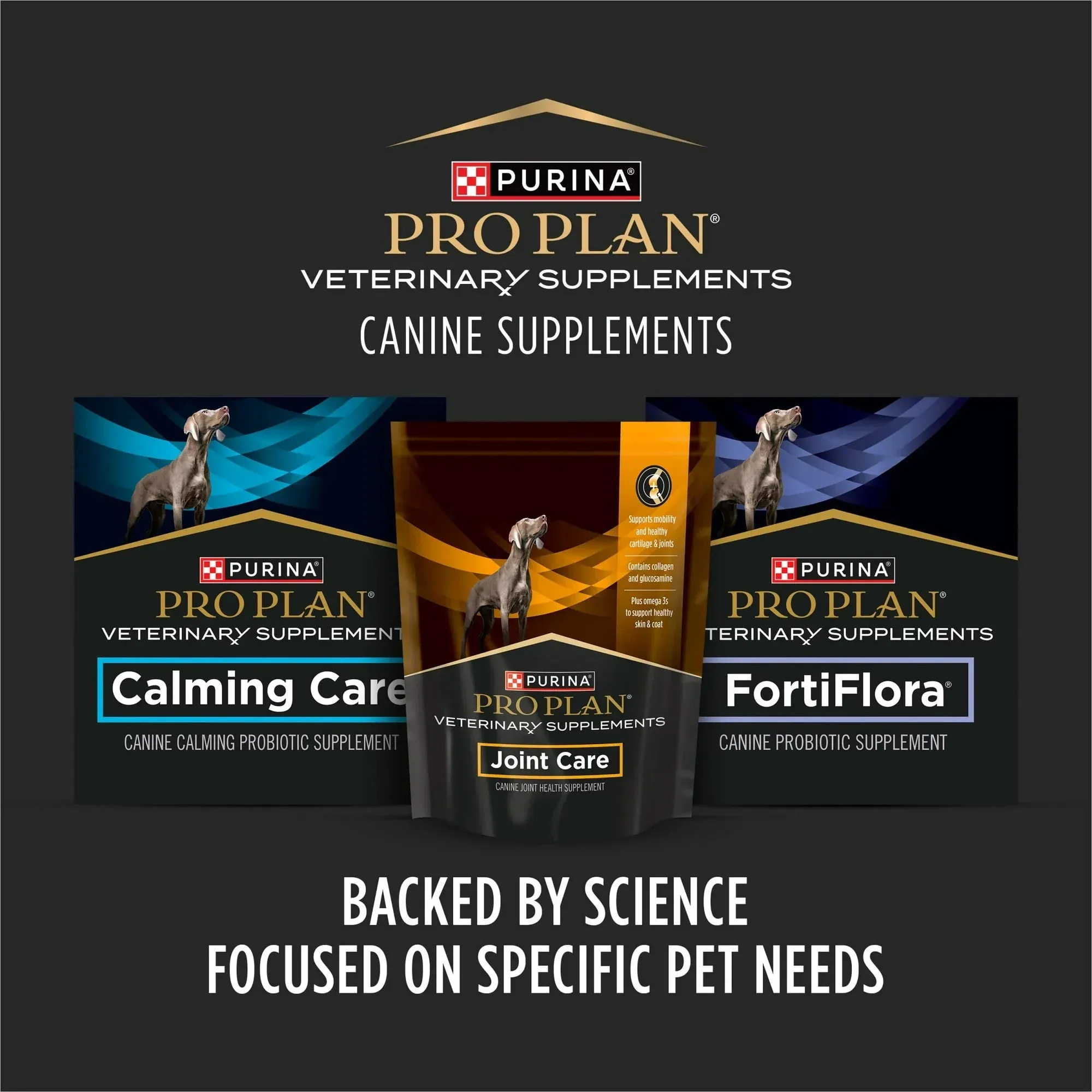 Purina Pro Plan Veterinary Joint Care Joint Supplement for Large Breed Dogs Hip and Joint Supplement - 3 x 5.29oz (90 chews)