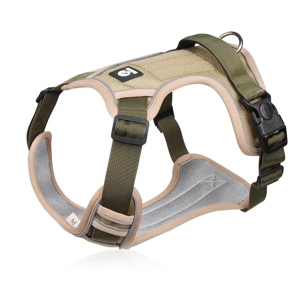 Reflective Tactical Dog Harness for Medium and Large Dogs – Waterproof Oxford Cloth Vest with Adjustable Straps