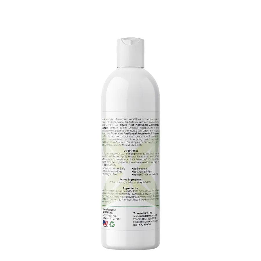 Silvet Mint Antifungal Antimicrobial Shampoo 16oz by Nexderma