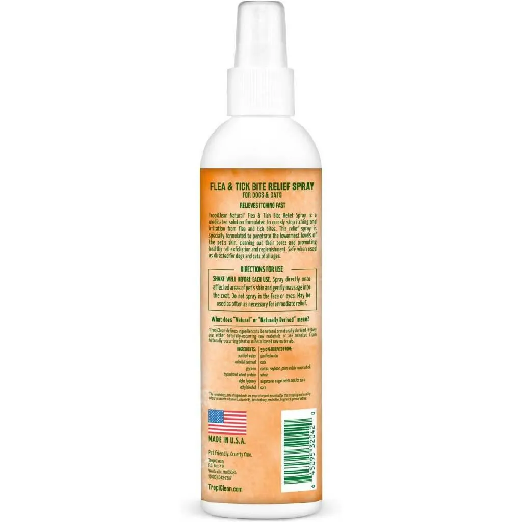 Tropiclean Natural Flea & Tick Bite Relief Spray (8 oz)