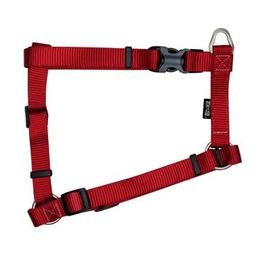 Zeus Nylon Dog Harness - Deep Red - XLarge - 2.5 cm x 61-100 cm (1in x 24in-39in)